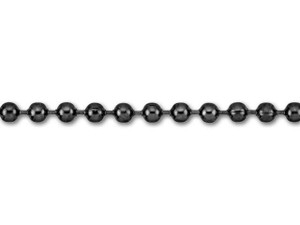 2.3mm Gunmetal Steel Ball Chain by the Foot